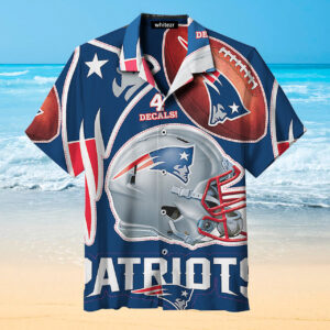 New England Patriots Rugby Hawaiian Shirt 3D All Over Print, Men, Women, Unisex, Model 448