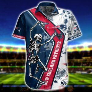 Best Nfl New England Patriots Skeleton Aloha Shirt