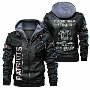 NFL New England Patriots Leather Jacket Tom Brady For Fans