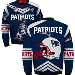 New England Patriots Bomber Jacket Style Winter Coat Gift For Men