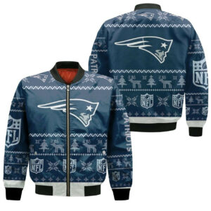 New England Patriots Ugly Sweatshirt Christmas 3D Bomber Jacket Model 4095