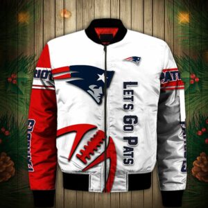New England Patriots Bomber Jacket Graphic Balls Gift For Fans