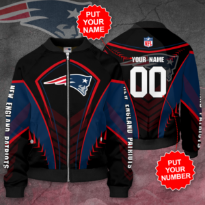 Personalized New England Patriots Nfl Football Bomber Jacket
