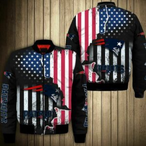 New England Patriots Jacket Flight Bomber Coat Mens Warm Thick Windbreaker Gifts