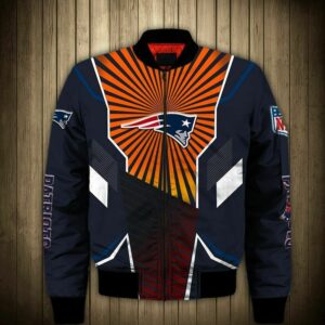 New England Patriots Jacket Flight Bomber Coat Mens Warm Thick Windbreaker Gifts